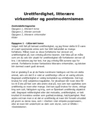Urettferdighet, litterære virkemidler og postmodernismen
