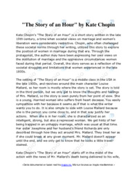 The Story of an Hour by Kate Chopin