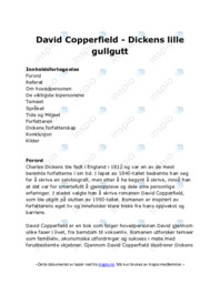 David Copperfield Dickens lille gullgutt