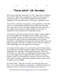 Fever pitch (N. Hornby)