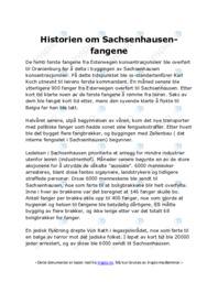 Historien om Sachsenhausen-fangene
