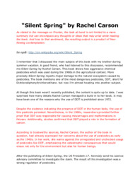 Silent Spring by Rachel Carson