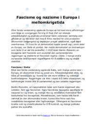 Fascisme og nazisme i Europa i mellomkrigstida