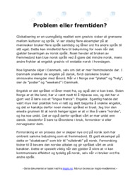Problem eller fremtiden