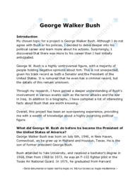 The Life of George Walker Bush