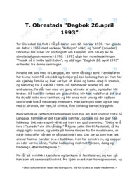 T. Obrestads _Dagbok 26.april 1993