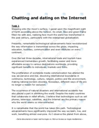 Chatting and dating on the Internet