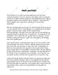 Helt perfekt