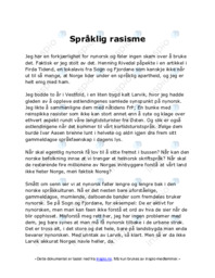 Språklig rasisme