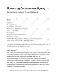 Monaco og Cuba sammenligning