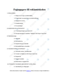 Fagoppgave til reklameskolen