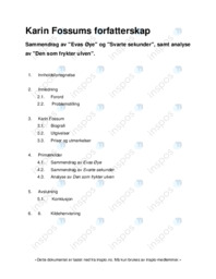 Karin Fossums forfatterskap