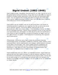 Sigrid Undset 1882-1949