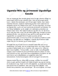 Uganda-Nils og prinsesse Ugudelige Gauda