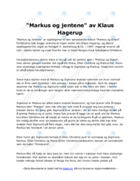 Markus og jentene av Klaus Hagerup