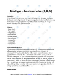 Blodtype | bestemmelse (A,B,O)