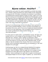 Byene vokser. Hvorfor