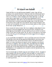 Et kåseri om fotball