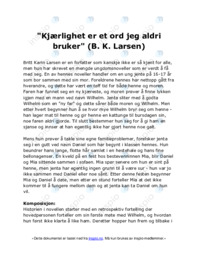 Kjærlighet er et ord jeg aldri bruker (B. K. Larsen)