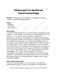 Ekskursjon til Skullerud Vannrenseanlegg