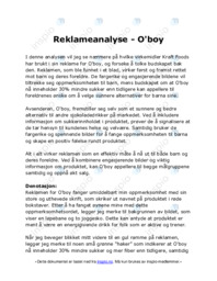 Reklameanalyse | O’boy