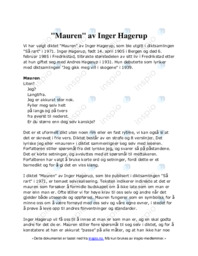 Mauren av Inger Hagerup