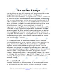 Sur nedbør i Norge