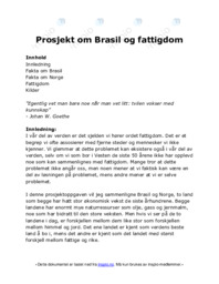 Prosjekt om Brasil og fattigdom