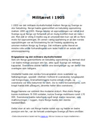 Militæret i 1905