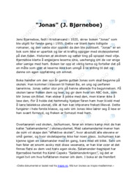 “Jonas” – J. Bjørneboe