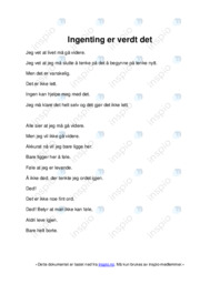 Ingenting er verdt det
