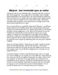 Matprat | kan inneholde spor av nøtter