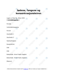 Jødene, fangene og konsentrasjonsleiren