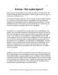 Kvinna Det svake kjønn