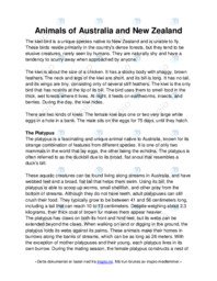 Australia and New Zealand Animals