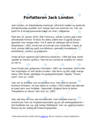 Forfatteren Jack London