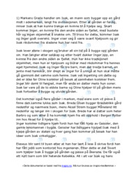 Oppgaver til Markens Grøde (K. Hamsun)