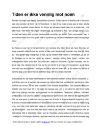 Tiden er ikke vennlig mot noen