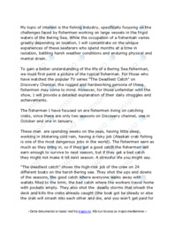 The rough life of fishermen