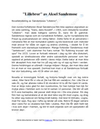 Lillebror av Aksel Sandemose