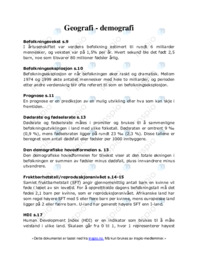 Geografi | demografi