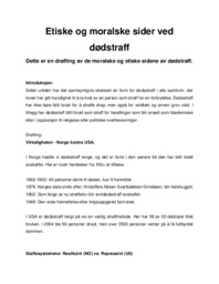 Etiske og moralske sider ved dødstraff
