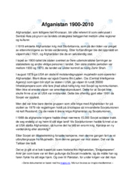 Afganistan 1900-2010