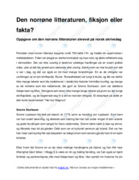 Den norrøne litteraturen, fiksjon eller fakta?