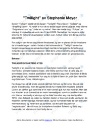 Twilight av Stephenie Meyer