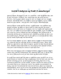 Astrid Lindgren og Emil i Lønneberget