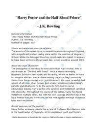 Harry Potter and the Half-Blood Prince – J.K. Rowling