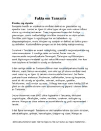 Fakta om Tanzania