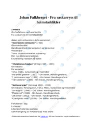 Johan Falkberget | Fra vaskarryss til heimstaddikter