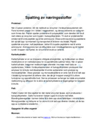 Spalting av næringsstoffer